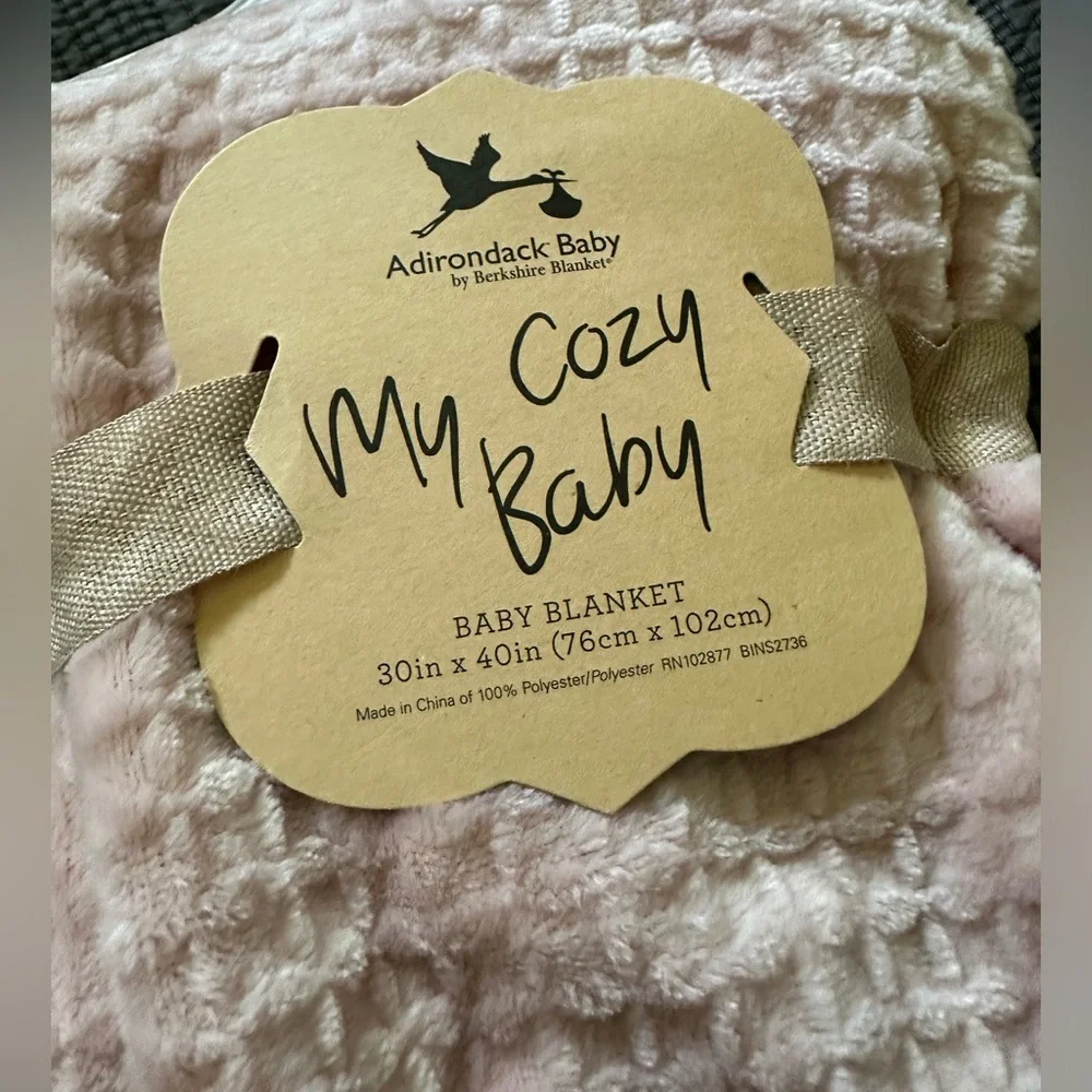 Adriondack Baby || NWT || Pink Waffle Knit Blanket